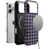 image:imageCasely iPhone 17 Pro Max Case  Harlequin Midnight Diamond  Black and Purple  Bold Protective Design  MagSafe Compatible Design