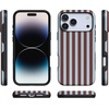 image:imageCasely iPhone 17 Pro Max Case  Sunday in Brooklyn  Chocolate Blue Stripes  Bold Protective Design  Compatible with MagSafe