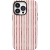 image:imageCasely iPhone 14 Pro Case  Pretty in Pastel  Blush Stripes  Bold Protective Design  MagSafe Compatible Design