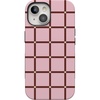 image:imageCasely iPhone 15 Plus Case  Uptown Gridlock  Pink Checkerboard  Bold Protective Design  Compatible with MagSafe