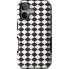 image:imageCasely iPhone 17 Case  Harlequin Salem Diamond  Black and White  Bold Protective Design  MagSafe Compatible Design