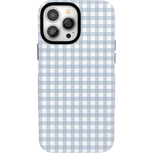 image:imageCasely iPhone 13 Pro Max Case  Pastel Picnic  Blue Gingham  Bold Protective Design  Compatible with MagSafe
