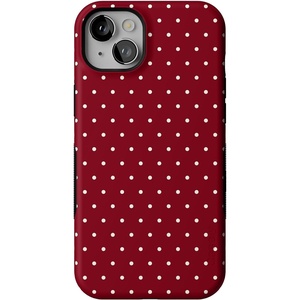 image:imageCasely iPhone 14 Case  On the Dot  Maroon Polka Dot  Bold Protective Design  MagSafe Compatible Design
