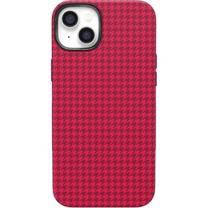 image:imageCasely iPhone 15 Plus Case  Best Dressed  Red Houndstooth  Bold Protective Design  MagSafe Compatible Design