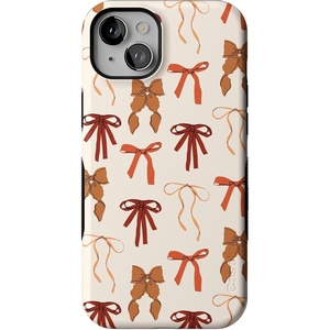 image:imageCasely iPhone 15 Plus Case  Fall Girlie  Pumpkin Spice Bows  Bold Protective Design  MagSafe Compatible Design