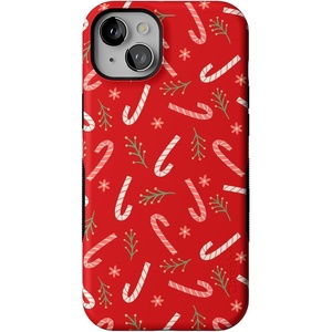 image:imageCasely iPhone 15 Plus Case  Peppermint Kiss  Candy Cane  Bold Protective Design  MagSafe Compatible Design