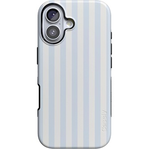 image:imageCasely iPhone 17 Case  Blue Stripes  Sunday Best  Bold Protective Design  Compatible with MagSafe