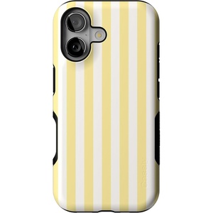 image:imageCasely iPhone 17 Case  Butter Yellow Stripes  Sunday Best  Bold Protective Design  Compatible with MagSafe