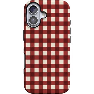 image:imageCasely iPhone 17 Case  Checked Twice  Red Plaid  Bold Protective Design  MagSafe Compatible Design