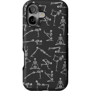 image:imageCasely iPhone 17 Case  Corpse Pose  Skeleton Yoga  Bold Protective Design  Compatible with MagSafe