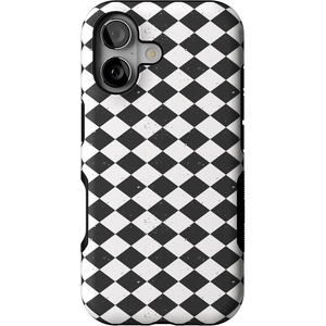 image:imageCasely iPhone 17 Case  Harlequin Salem Diamond  Black and White  Bold Protective Design  MagSafe Compatible Design