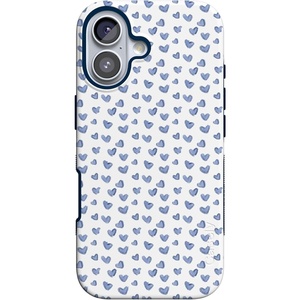 image:imageCasely iPhone 17 Case  Lovebug  Blue Hearts  Bold Protective Design  Compatible with MagSafe