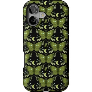 image:imageCasely iPhone 17 Case  Mystic Moths  Green Twilight  Bold Protective Design  MagSafe Compatible Design