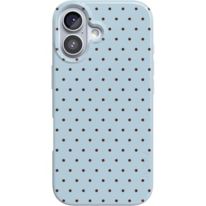 image:imageCasely iPhone 17 Case  On the Dot  Blue amp Brown Polka Dot  Compatible with MagSafe  Classic Ultra Slim Design