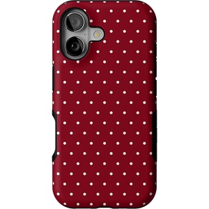 image:imageCasely iPhone 17 Case  On the Dot  Maroon Polka Dot  Bold Protective Design  MagSafe Compatible Design