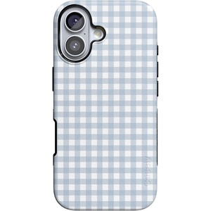 image:imageCasely iPhone 17 Case  Pastel Picnic  Blue Gingham  Bold Protective Design  Compatible with MagSafe