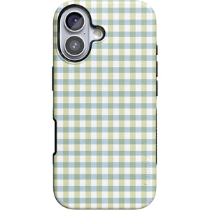 image:imageCasely iPhone 17 Case  Pastel Picnic  Blue amp Green Gingham  Bold Protective Design  Compatible with MagSafe