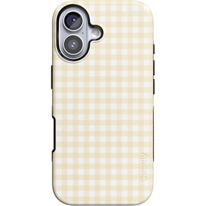 image:imageCasely iPhone 17 Case  Pastel Picnic  Yellow Gingham  Bold Protective Design  Compatible with MagSafe