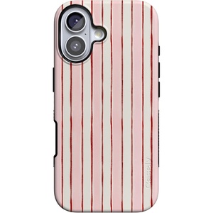 image:imageCasely iPhone 17 Case  Pretty in Pastel  Blush Stripes  Bold Protective Design  MagSafe Compatible Design