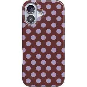 image:imageCasely iPhone 17 Case  Spotted in SoHo  Burgundy Polka Dot  Compatible with MagSafe  Classic Ultra Slim Design