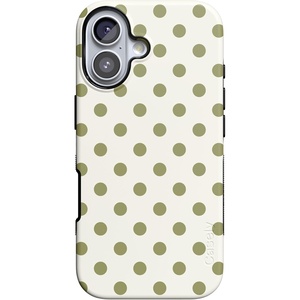 image:imageCasely iPhone 17 Case  Spotted in SoHo  Green Polka Dot  Bold Protective Design  Compatible with MagSafe