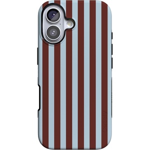 image:imageCasely iPhone 17 Case  Sunday in Brooklyn  Chocolate Blue Stripes  Bold Protective Design  Compatible with MagSafe