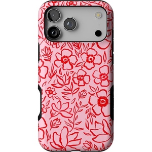 image:imageCasely iPhone 17 Pro Max Case  Blush Garden  Floral Doodle  Bold Protective Design  Compatible with MagSafe