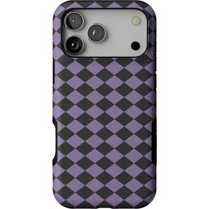 image:imageCasely iPhone 17 Pro Max Case  Harlequin Midnight Diamond  Black and Purple  Bold Protective Design  MagSafe Compatible Design