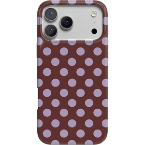 image:imageCasely iPhone 17 Pro Max Case  Spotted in SoHo  Burgundy Polka Dot  Compatible with MagSafe  Classic Ultra Slim Design