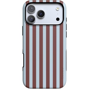 image:imageCasely iPhone 17 Pro Max Case  Sunday in Brooklyn  Chocolate Blue Stripes  Bold Protective Design  Compatible with MagSafe