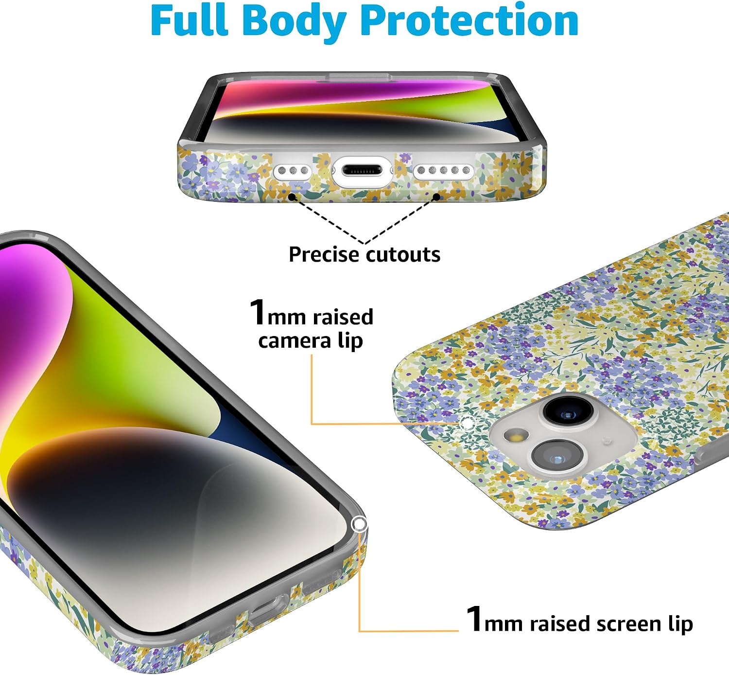 image:imageCasely iPhone 15 Case  Wild at Heart  Tiger  Compatible with MagSafe  Classic Ultra Thin DesignDream Garden  Cottagecore Case
