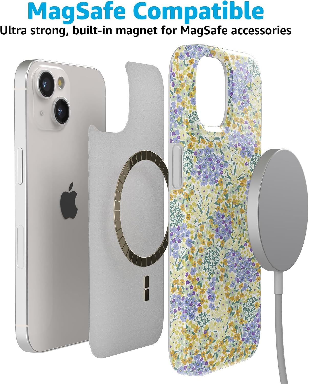image:imageCasely iPhone 15 Case  Wild at Heart  Tiger  Compatible with MagSafe  Classic Ultra Thin DesignDream Garden  Cottagecore Case