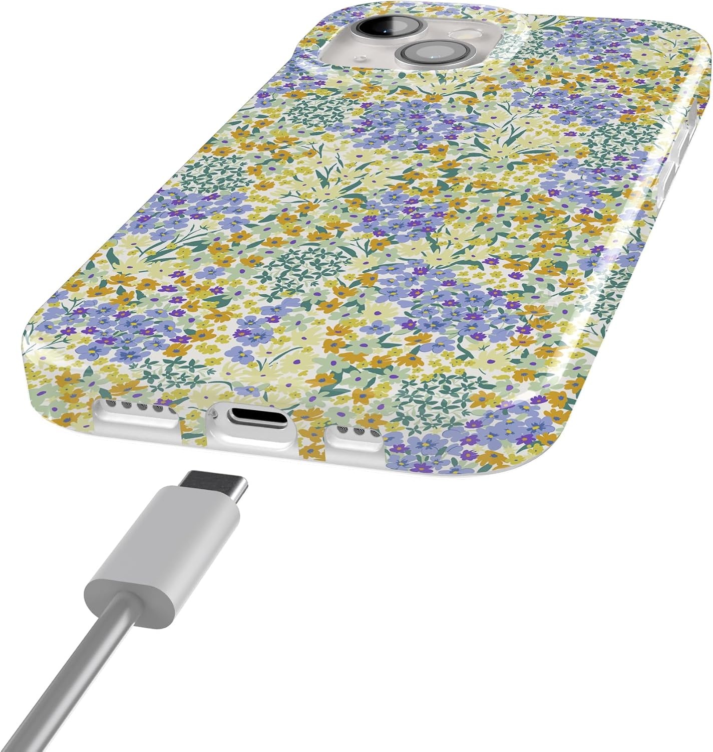 image:imageCasely iPhone 15 Case  Wild at Heart  Tiger  Compatible with MagSafe  Classic Ultra Thin DesignDream Garden  Cottagecore Case