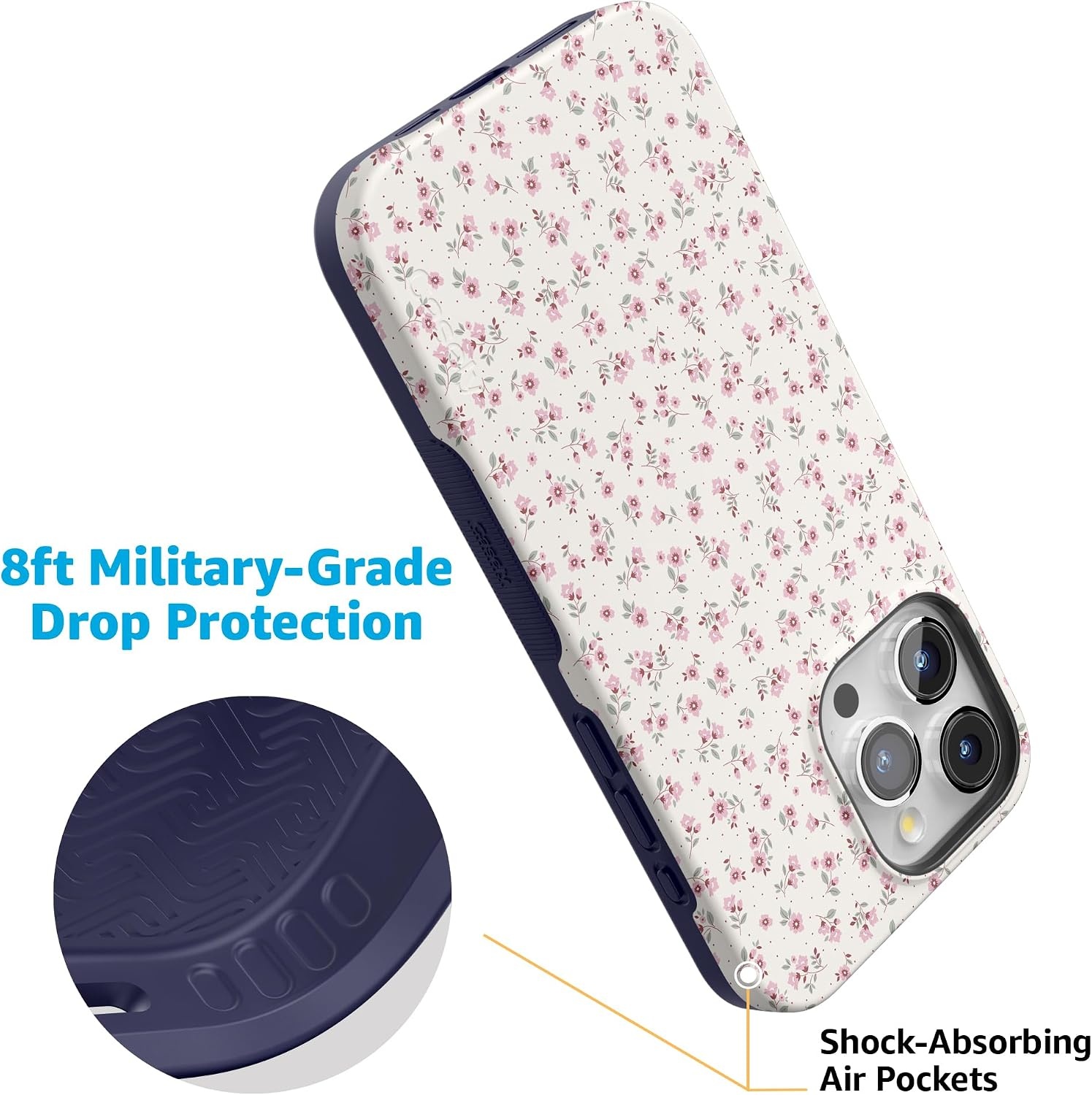 image:imageCasely iPhone 15 Pro Case  Cottage Charm  Cottagecore  Bold Protective Design  Compatible with MagSafe