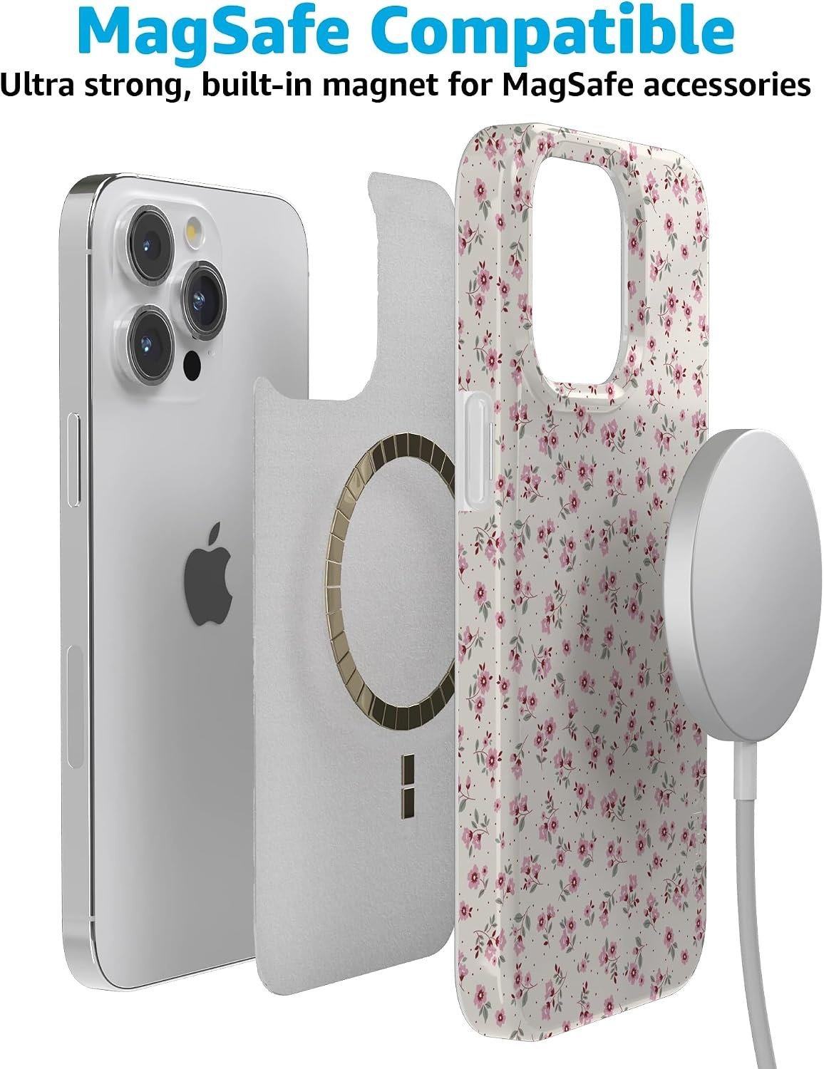 image:imageCasely iPhone 15 Pro Case  Cottage Charm  Cottagecore  Compatible with MagSafe  Classic Ultra Slim Design