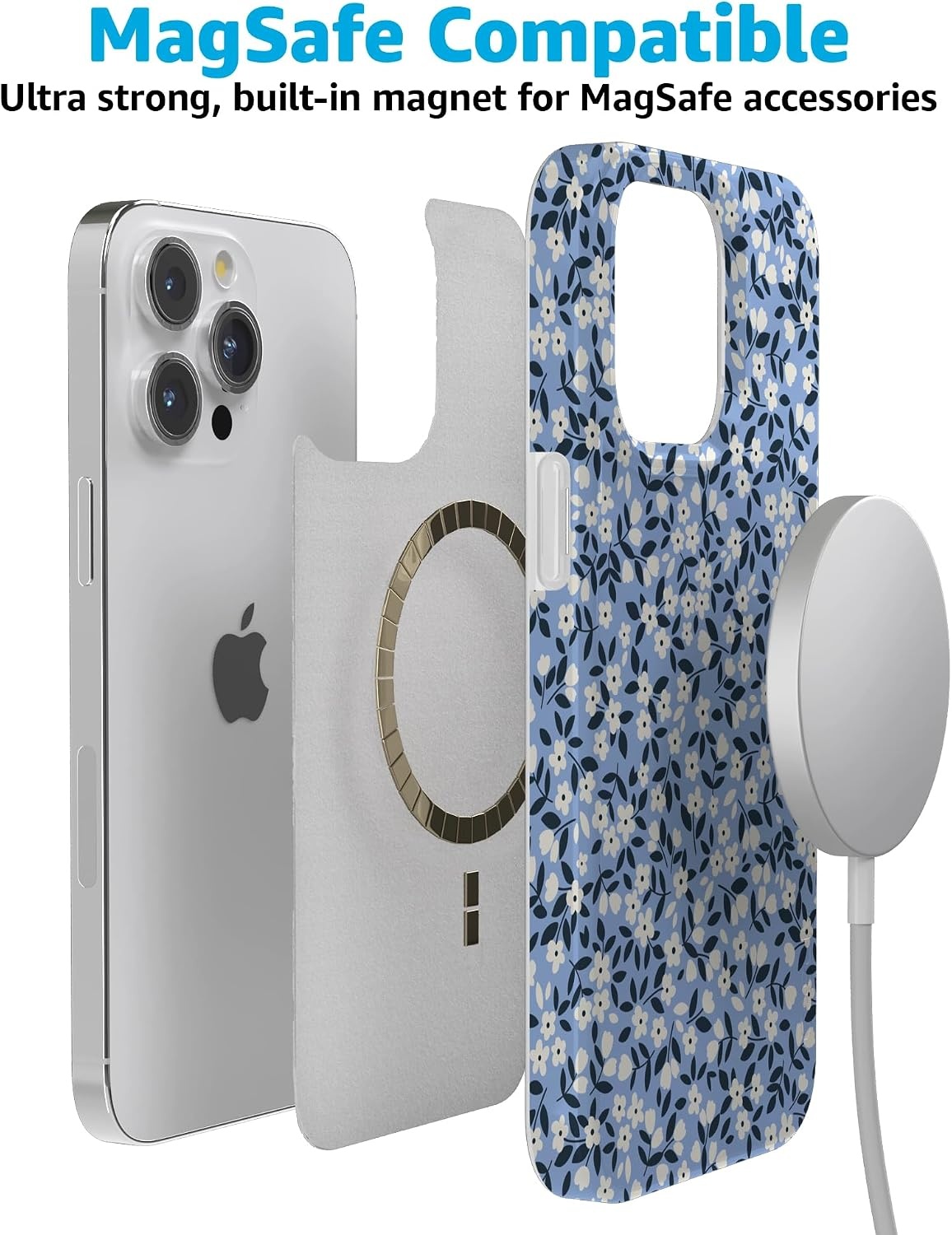 image:imageCasely iPhone 15 Pro Case  Picking Daisies  Cottagecore  Compatible with MagSafe  Classic Ultra Slim Design