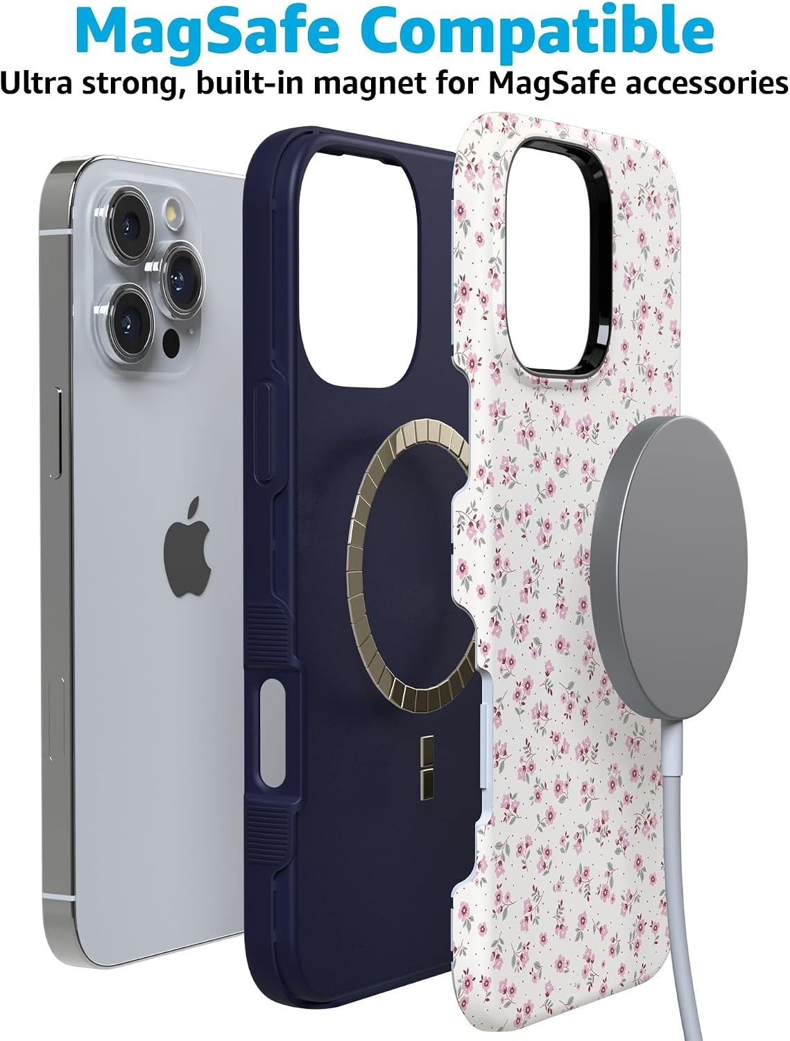 image:imageCasely iPhone 16 Pro Case  Cottage Charm  Cottagecore  Bold Protective Design  Compatible with MagSafe