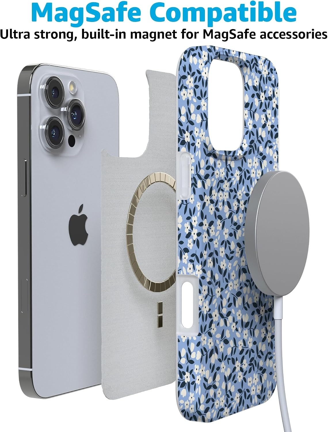 image:imageCasely iPhone 16 Pro Case  Picking Daisies  Cottagecore  Compatible with MagSafe  Classic Ultra Slim Design