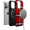 image:imageCasely iPhone 14 Pro Case  As if  Red Plaid  Compatible with MagSafe  Bold Protective Design