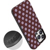 image:imageCasely iPhone 14 Pro Case  Spotted in SoHo  Burgundy Polka Dot  Bold Protective Design  Compatible with MagSafe