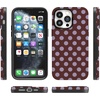 image:imageCasely iPhone 14 Pro Case  Spotted in SoHo  Burgundy Polka Dot  Bold Protective Design  Compatible with MagSafe
