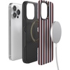 image:imageCasely iPhone 14 Pro Case  Sunday in Brooklyn  Chocolate Blue Stripes  Bold Protective Design  Compatible with MagSafe
