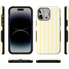 image:imageCasely iPhone 14 Pro Max Case  Butter Yellow Stripes  Sunday Best  Bold Protective Design  Compatible with MagSafe