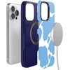 image:imageCasely iPhone 14 Pro Max Case  Current Mood  Light Blue Cow Print  Bold Protective Design  Compatible with MagSafe