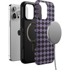 image:imageCasely iPhone 14 Pro Max Case  Harlequin Midnight Diamond  Black and Purple  Bold Protective Design  MagSafe Compatible Design