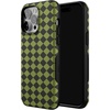 image:imageCasely iPhone 14 Pro Max Case  Harlequin Wicked Diamond  Black and Green  Bold Protective Design  MagSafe Compatible Design