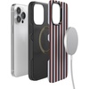 image:imageCasely iPhone 14 Pro Max Case  Sunday in Brooklyn  Chocolate Blue Stripes  Bold Protective Design  Compatible with MagSafe