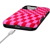 image:imageCasely iPhone 14 Pro Max Case  Vibe Check  Pink Checkerboard  Bold Protective Design  Compatible with MagSafe