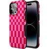 image:imageCasely iPhone 14 Pro Max Case  Vibe Check  Pink Checkerboard  Bold Protective Design  Compatible with MagSafe