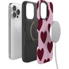 image:imageCasely iPhone 14 Pro Max Case  Whole Lotta Love  Plum Hearts  Bold Protective Design  MagSafe Compatible Design